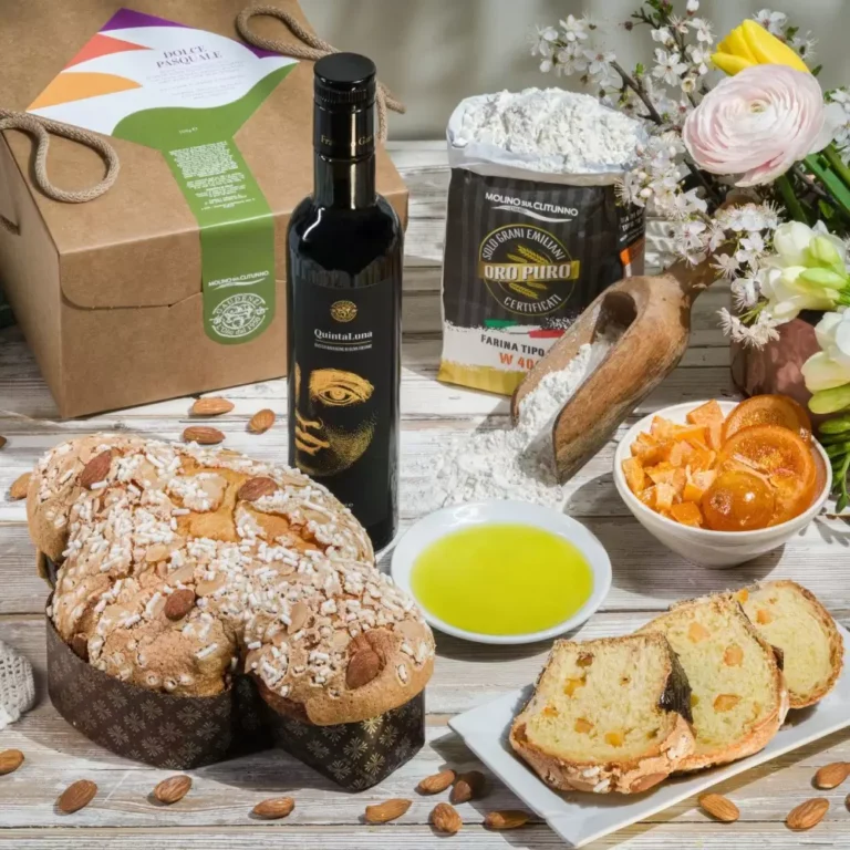 Dolce Pasquale artigianale senza lattosio con canditi a base di olio EVO